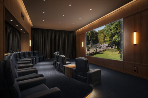 Private cinema room at 18W55 residential building in Midtown Manhattan